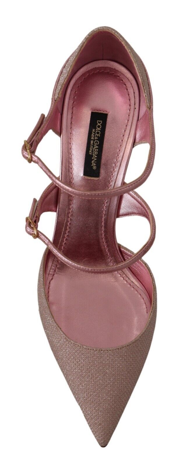 Dolce & Gabbana Pink Glittered Strappy Sandals Mary Jane Shoes | Regal Royce
