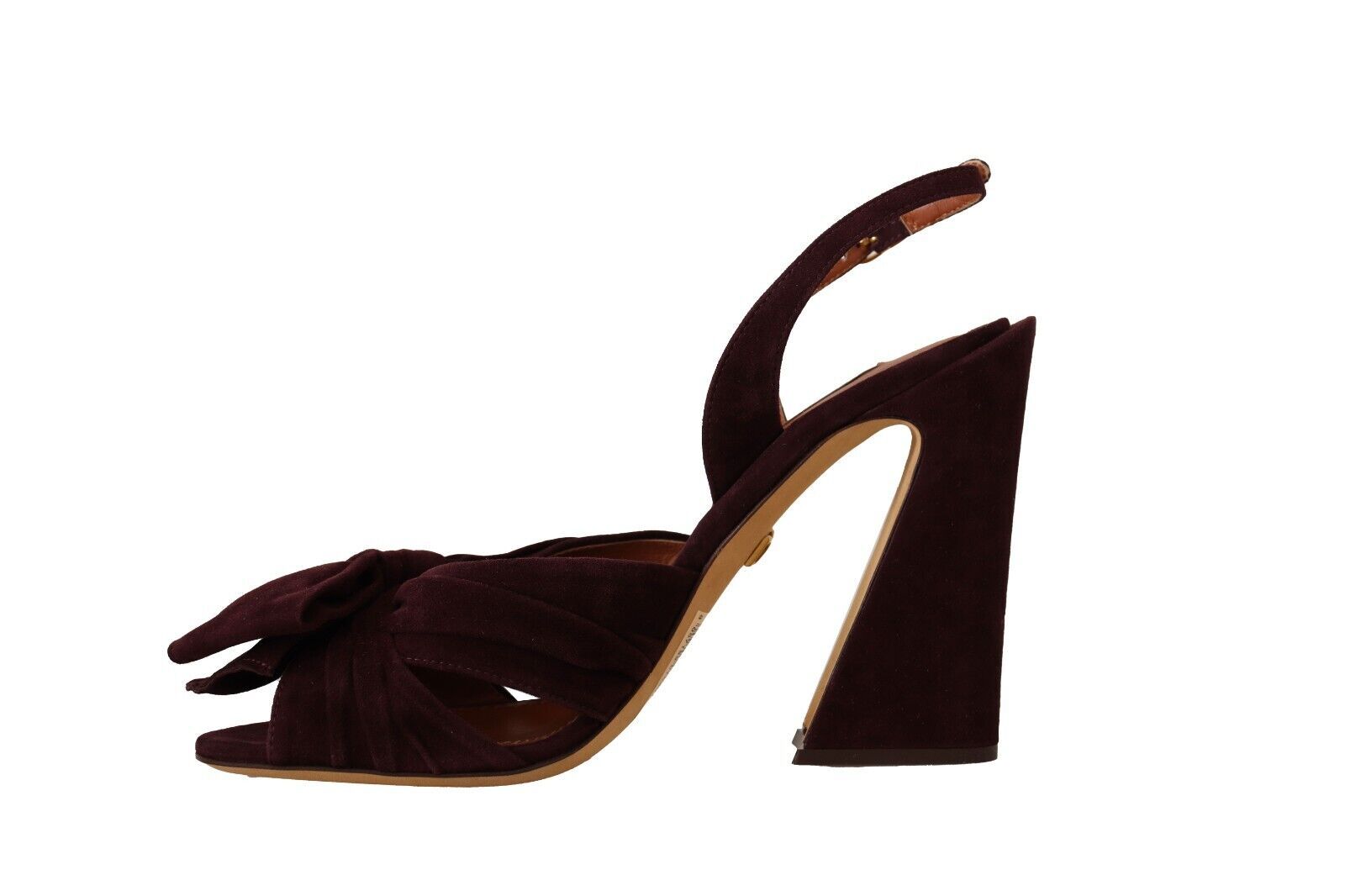 Dolce & Gabbana Dark Purple Suede Ankle Strap Sandals Shoes | Regal Royce