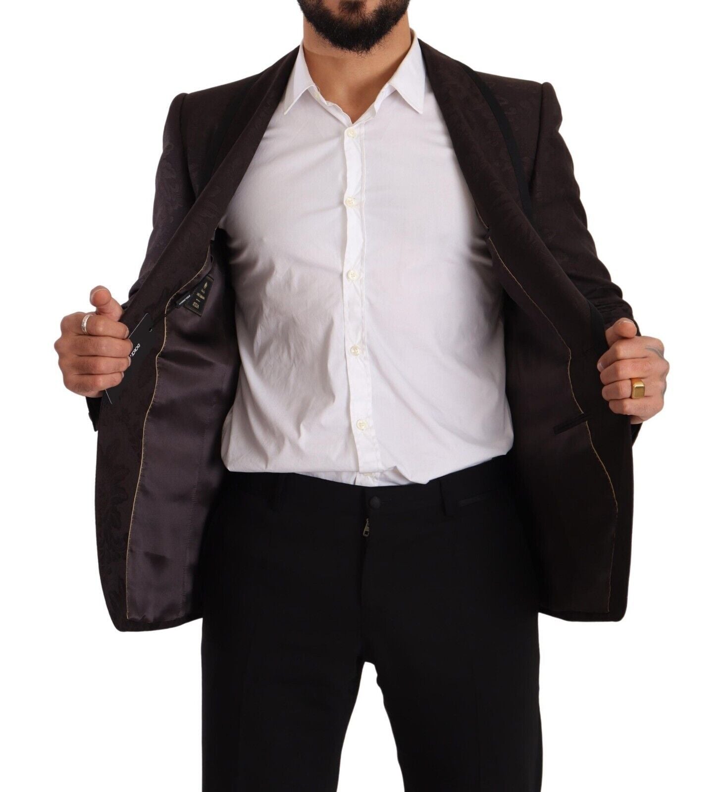 Dolce & Gabbana Purple Jacquard Single Breasted SICILIA Blazer | Regal Royce