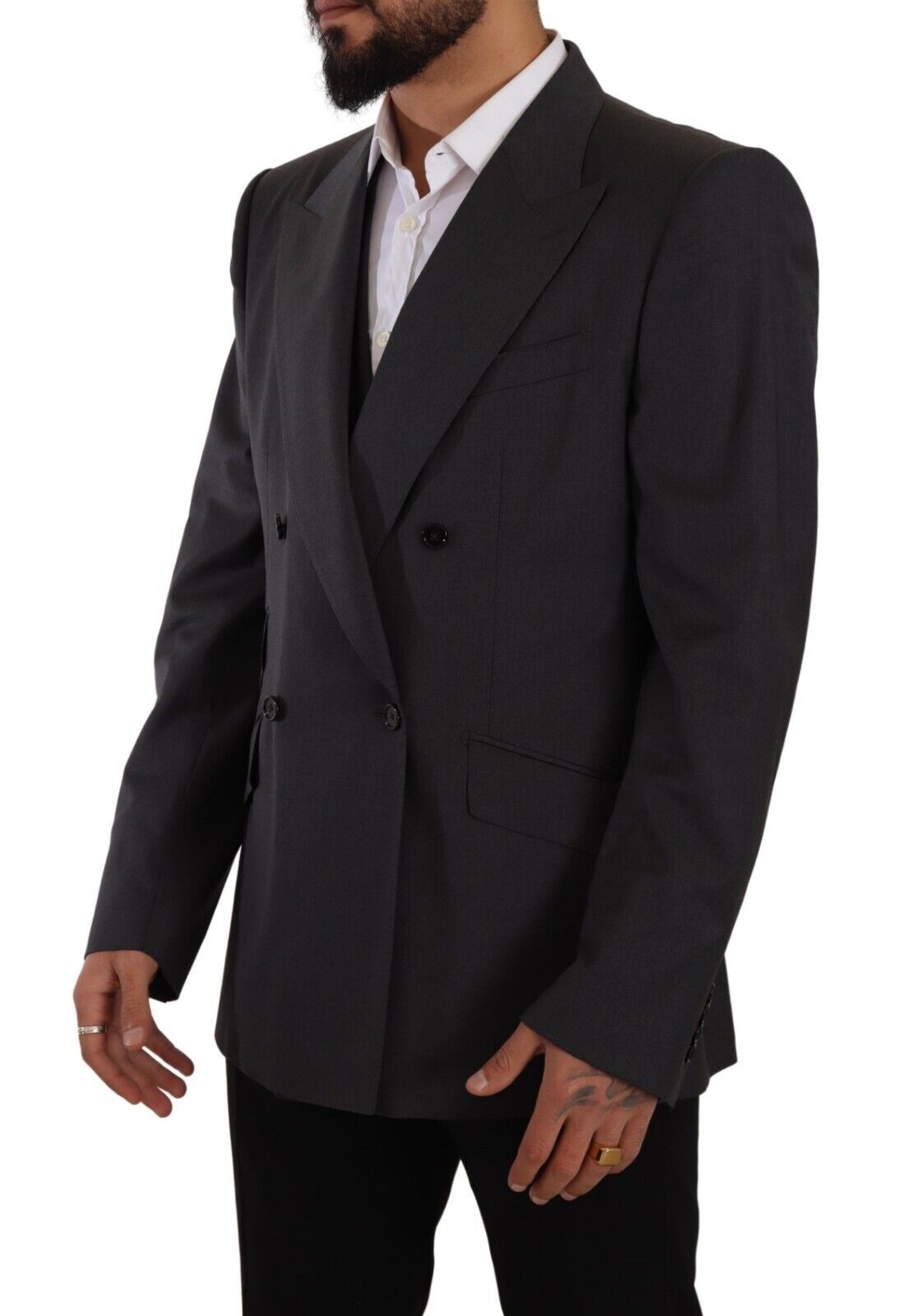 Dolce & Gabbana Gray Double Breasted 2 Piece SICILIA Blazer | Regal Royce