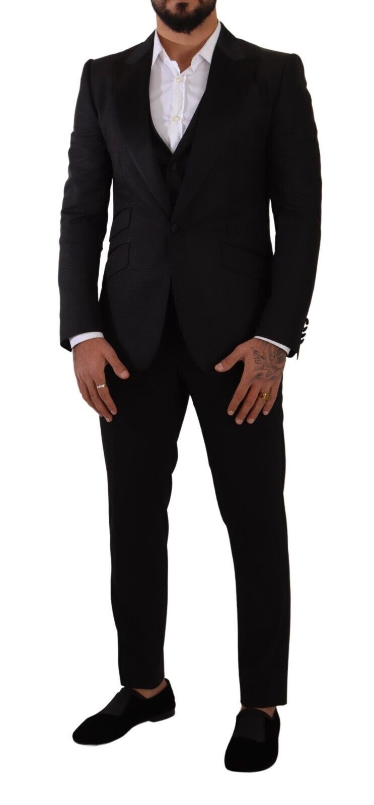 Dolce & Gabbana Black Slim Fit 2 Piece SICILIA Blazer | Regal Royce