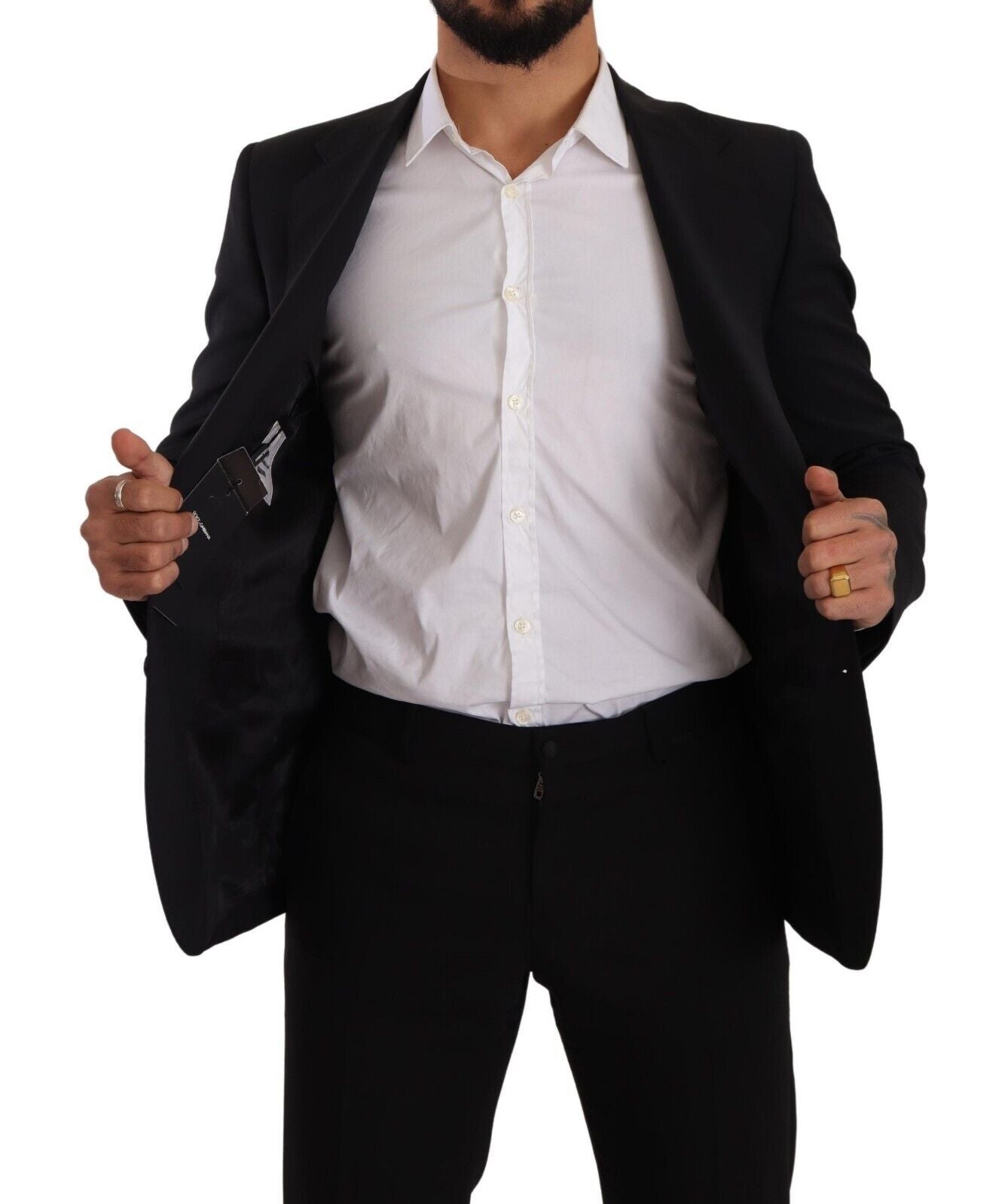 Dolce & Gabbana Black Slim Fit Vest 2 Button MARTINI Blazer | Regal Royce