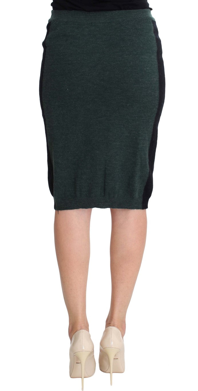 MILA SCHÖN Green Wool Blend Pencil Skirt | Regal Royce