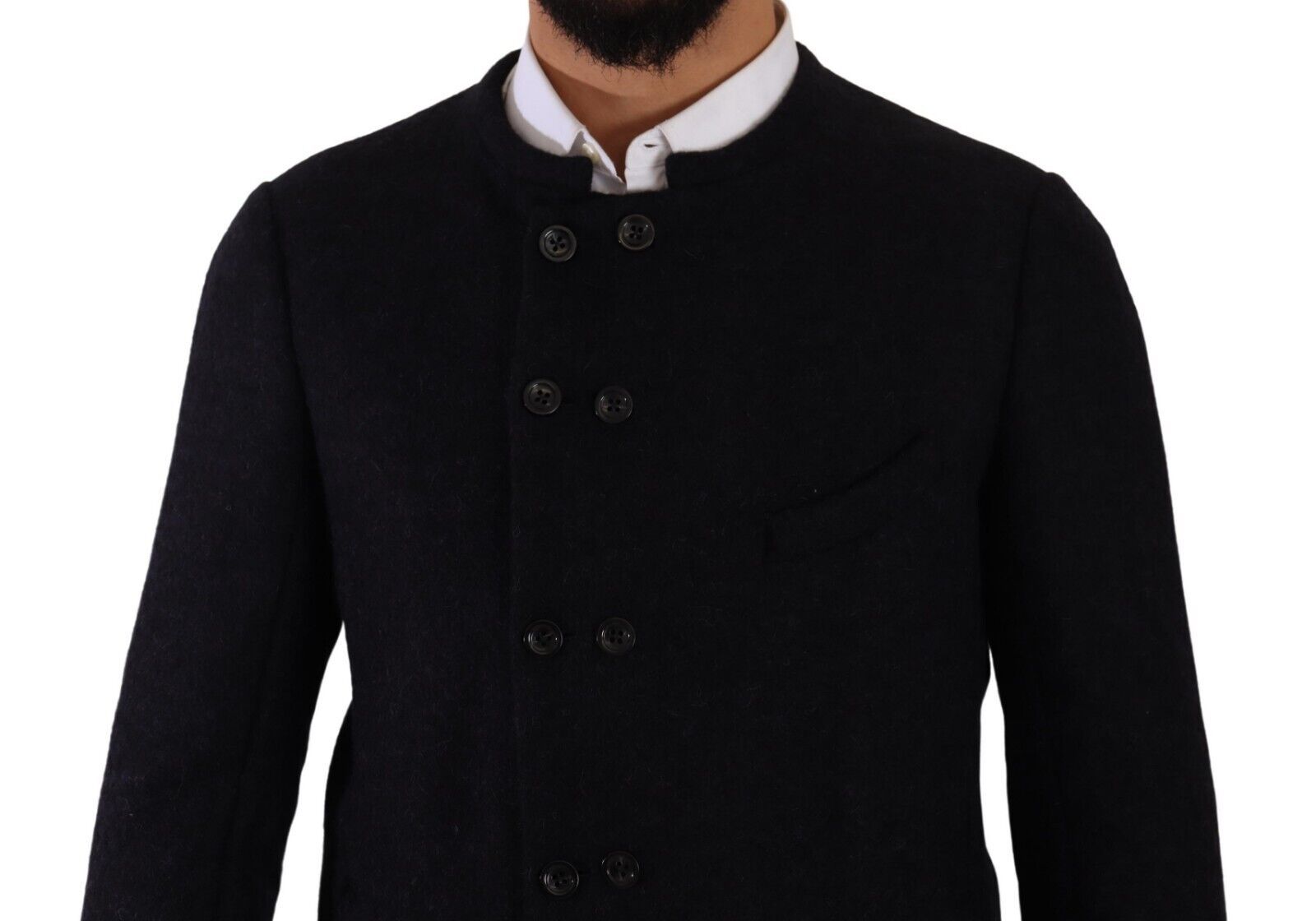 Dolce & Gabbana Gray Alpaca Button Down Men Coat Jacket | Regal Royce