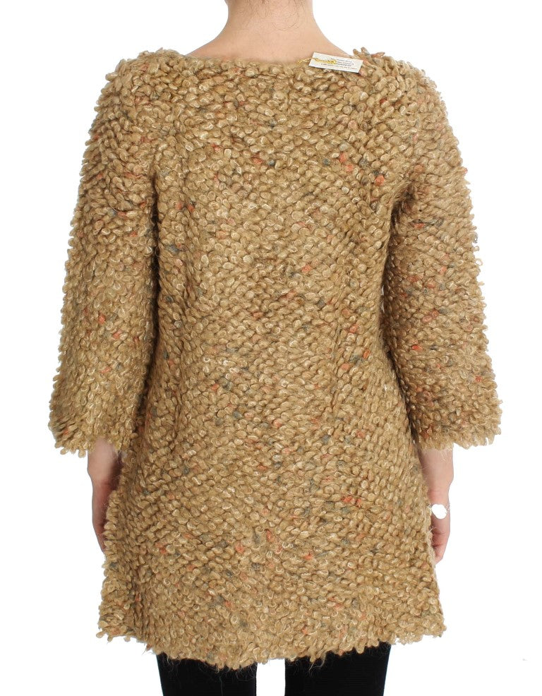 PINK MEMORIES Beige Wool Blend Cape Sweater | Regal Royce