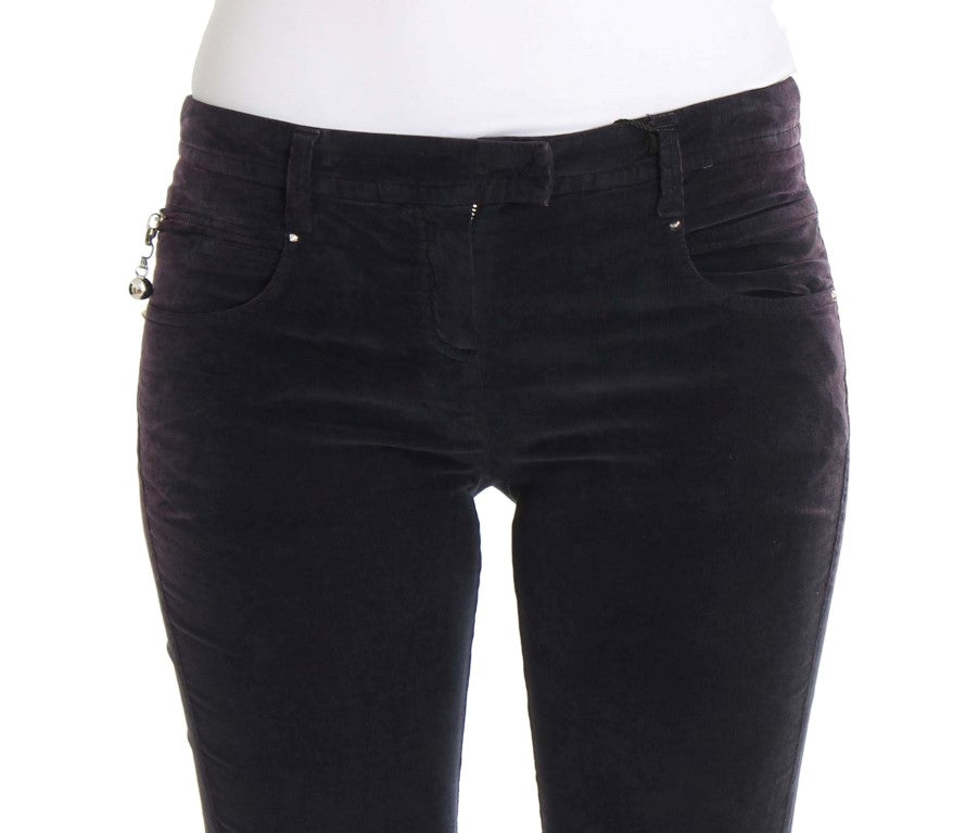Costume National Purple Cropped Corduroys Jeans | Regal Royce