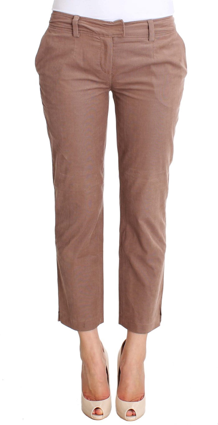 Costume National Brown Cropped Corduroys Pants | Regal Royce