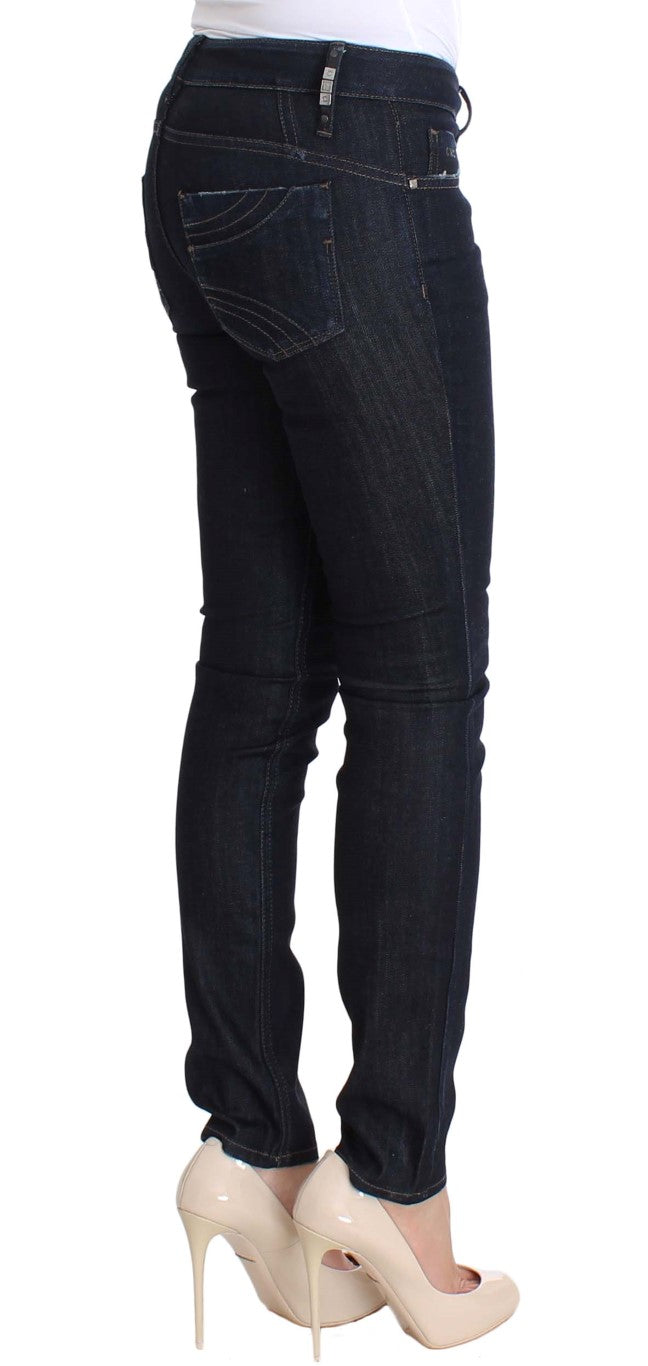 Costume National Blue Cotton Stretch Slim Fit Jeans | Regal Royce