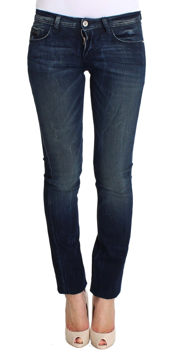 Costume National Blue Wash Cotton Slim Fit Skinny Jeans | Regal Royce