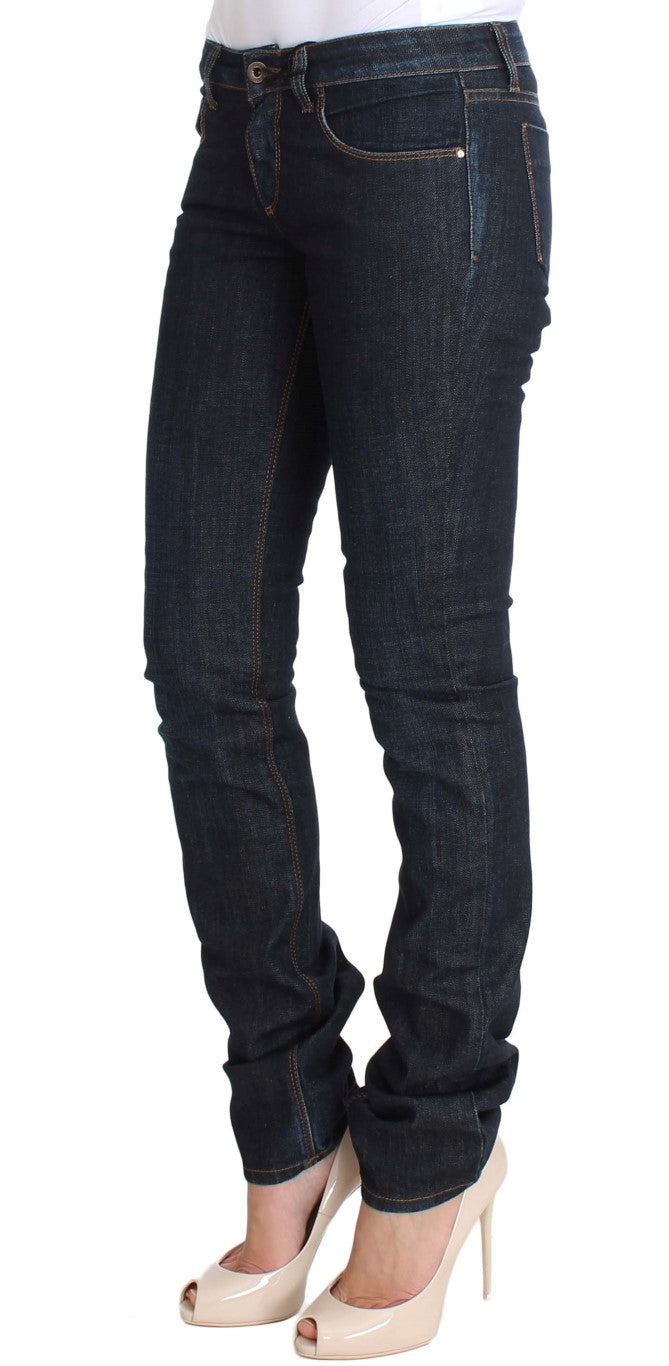 Costume National Blue Cotton Stretch Slim Fit Jeans | Regal Royce
