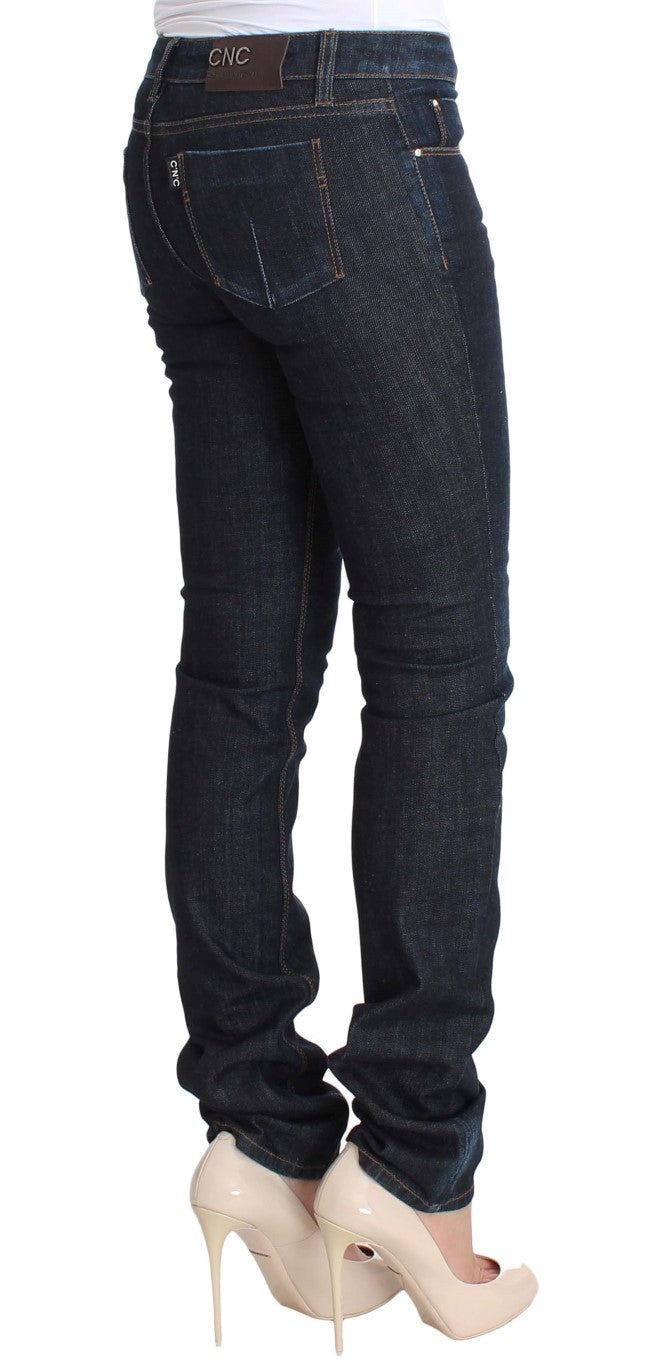 Costume National Blue Cotton Stretch Slim Fit Jeans | Regal Royce