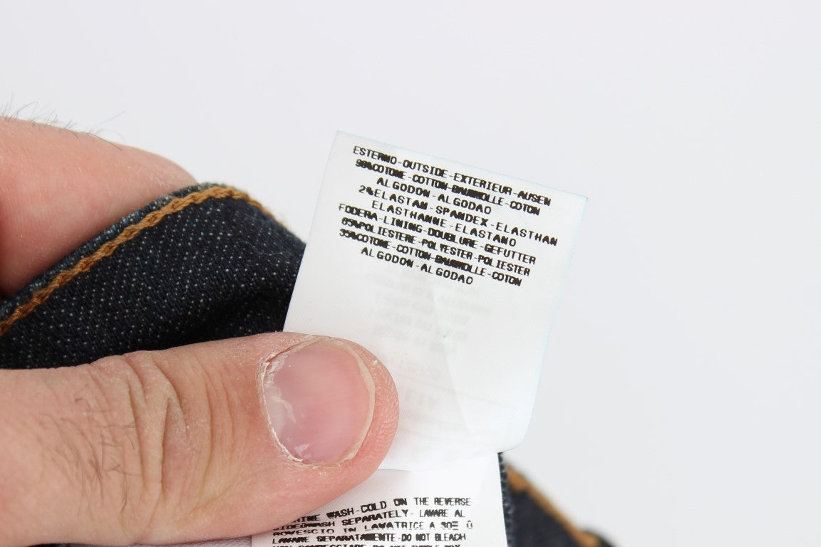 Costume National Blue Cotton Stretch Slim Fit Jeans | Regal Royce