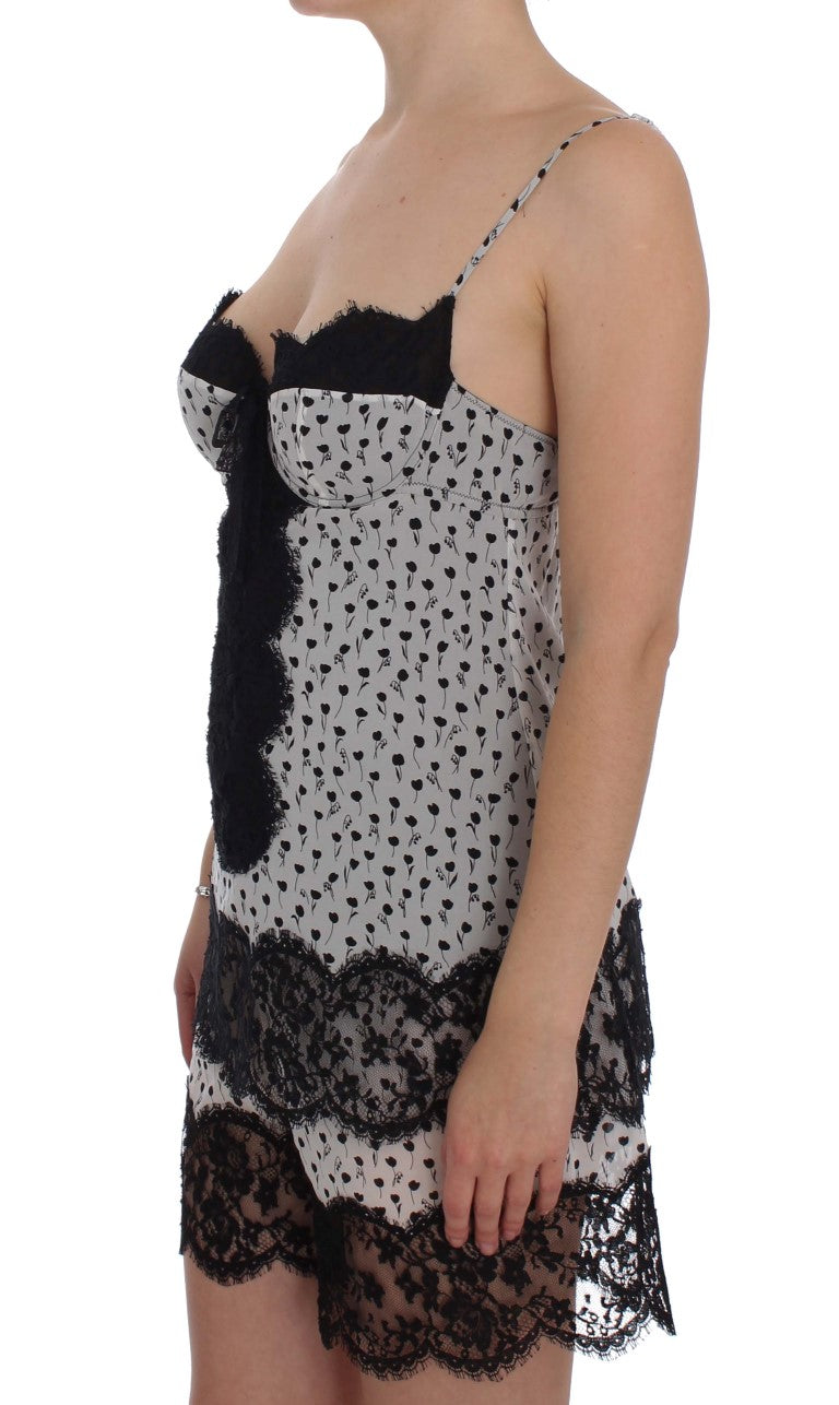 Dolce & Gabbana Black Silk Lace Babydoll Lingerie Top | Regal Royce