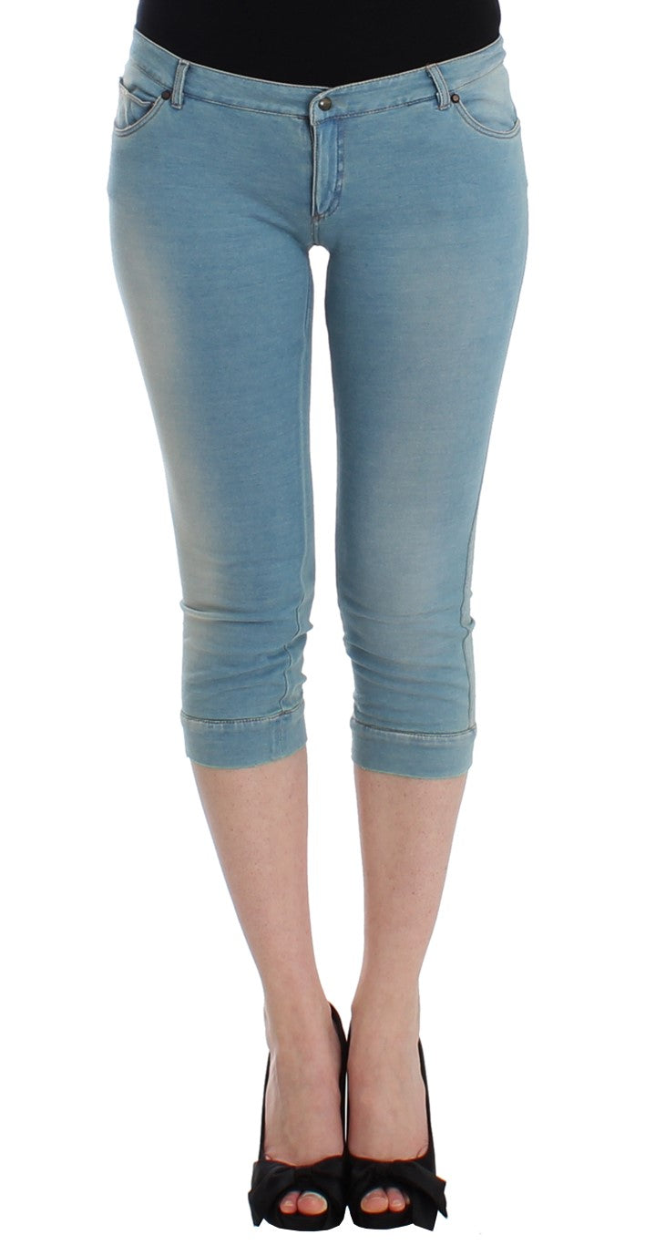 Ermanno Scervino Blue Capri Pants Cropped Jeans | Regal Royce