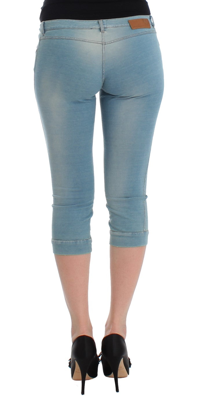 Ermanno Scervino Blue Capri Pants Cropped Jeans | Regal Royce
