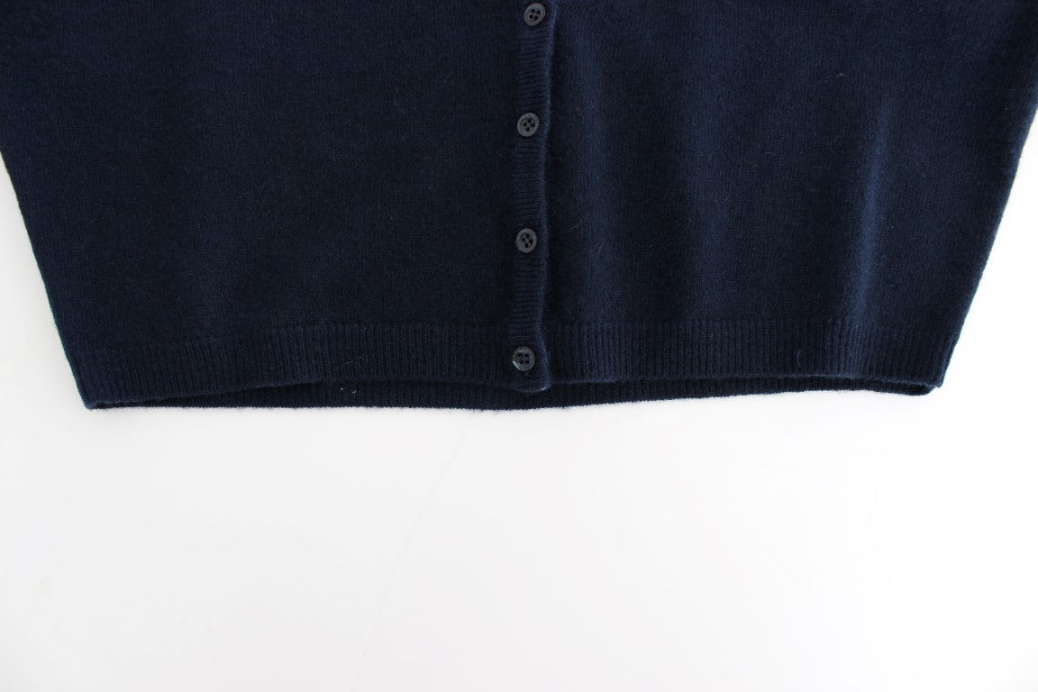 Ermanno Scervino Blue Cashmere Cardigan Sweater | Regal Royce