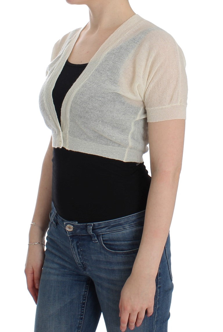 Ermanno Scervino White Wool Cardigan Sweater | Regal Royce