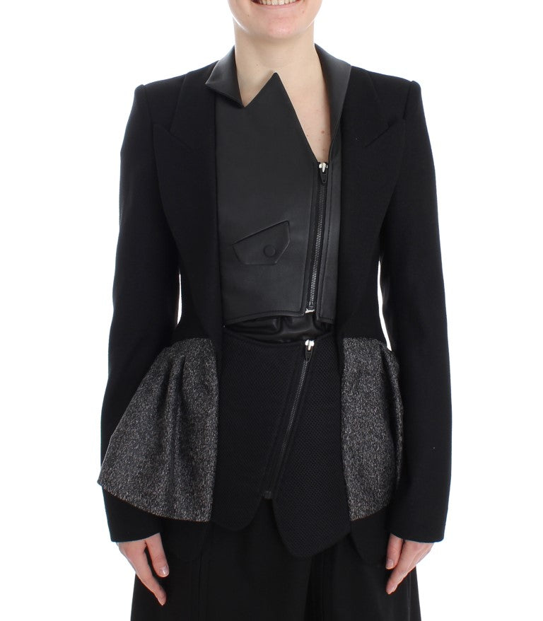 KAALE SUKTAE Black Short Blazer Coat Biker Jacket | Regal Royce
