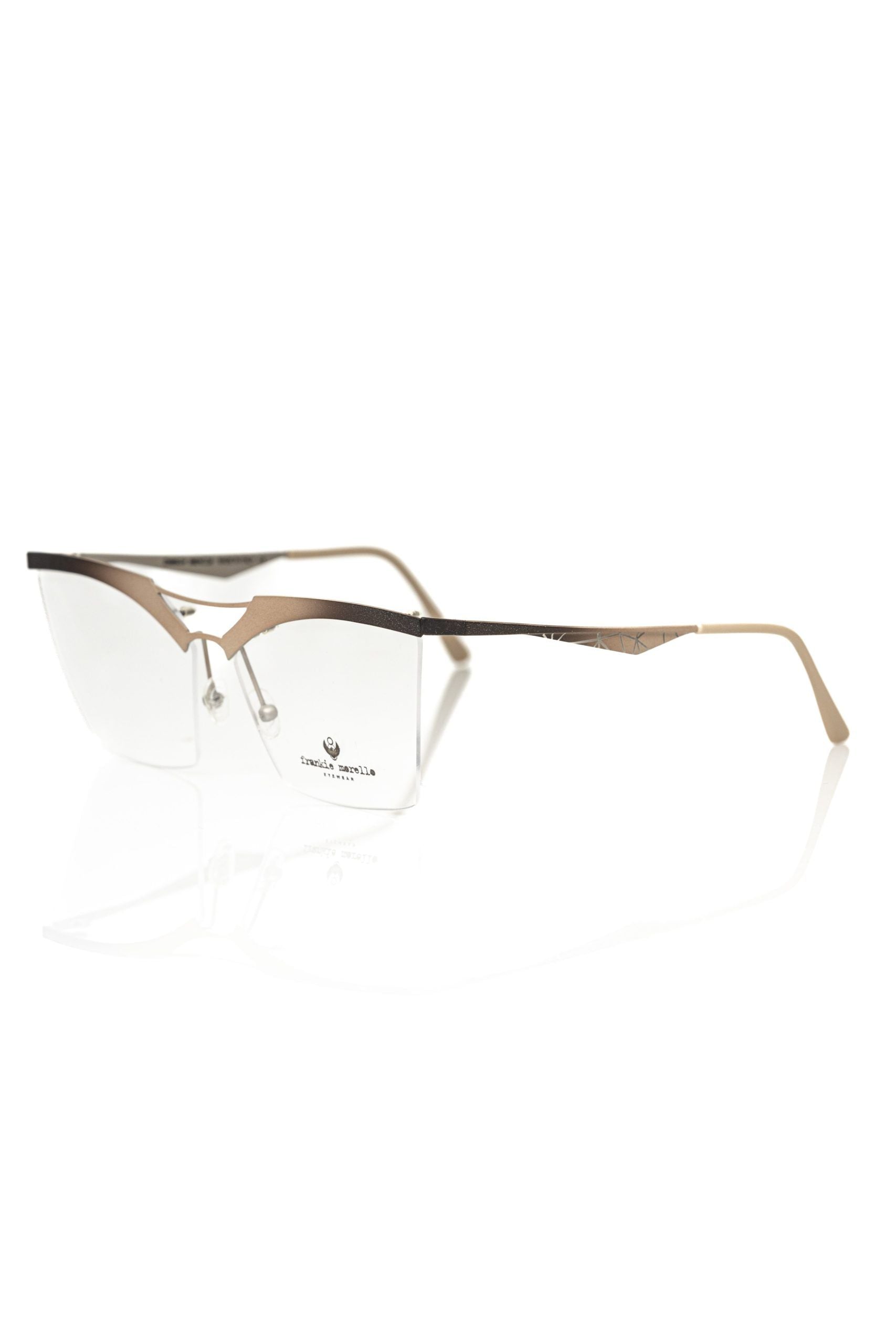 Frankie Morello Gold Metallic Fibre Glasses Frame