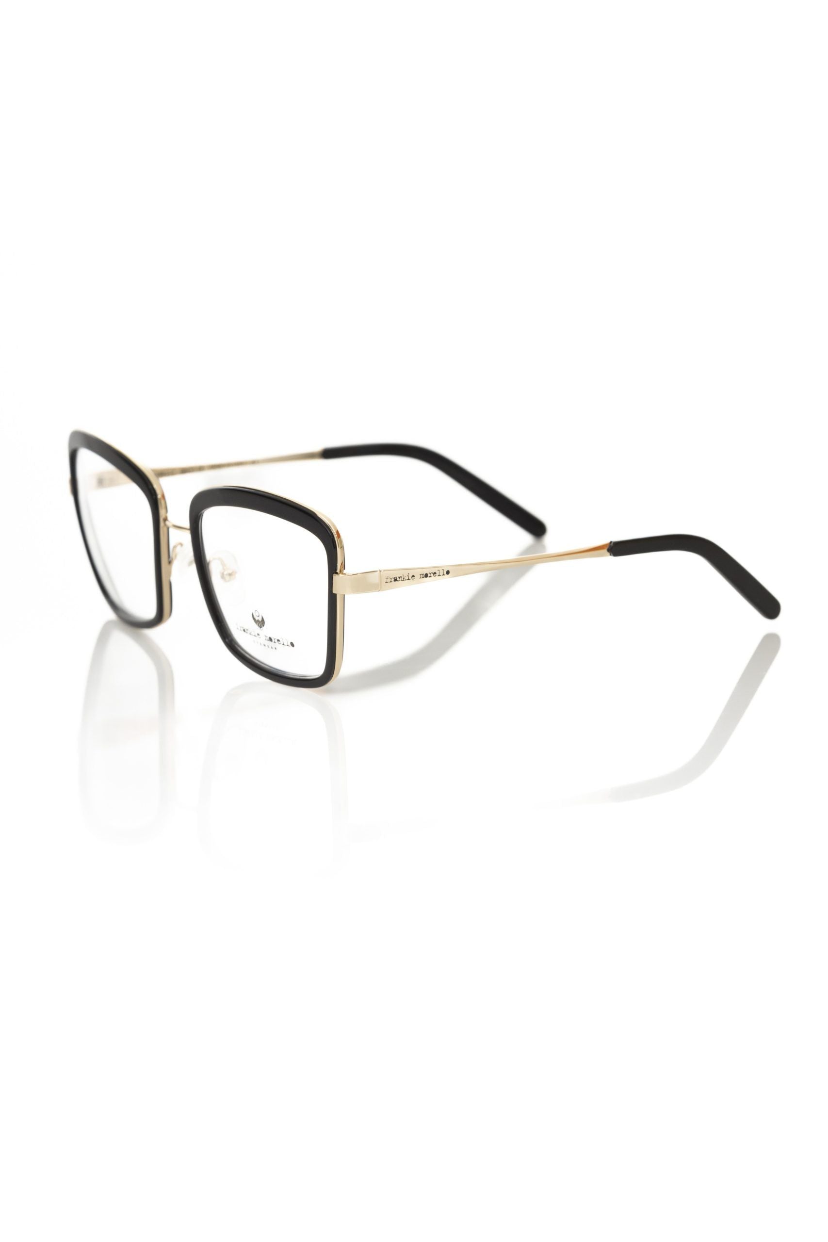 Frankie Morello Black Metallic Fibre Glasses Frame