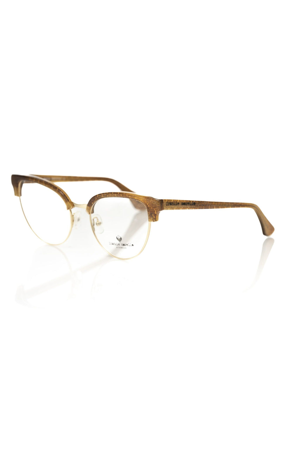 Frankie Morello Brown Metallic Fibre Glasses Frame