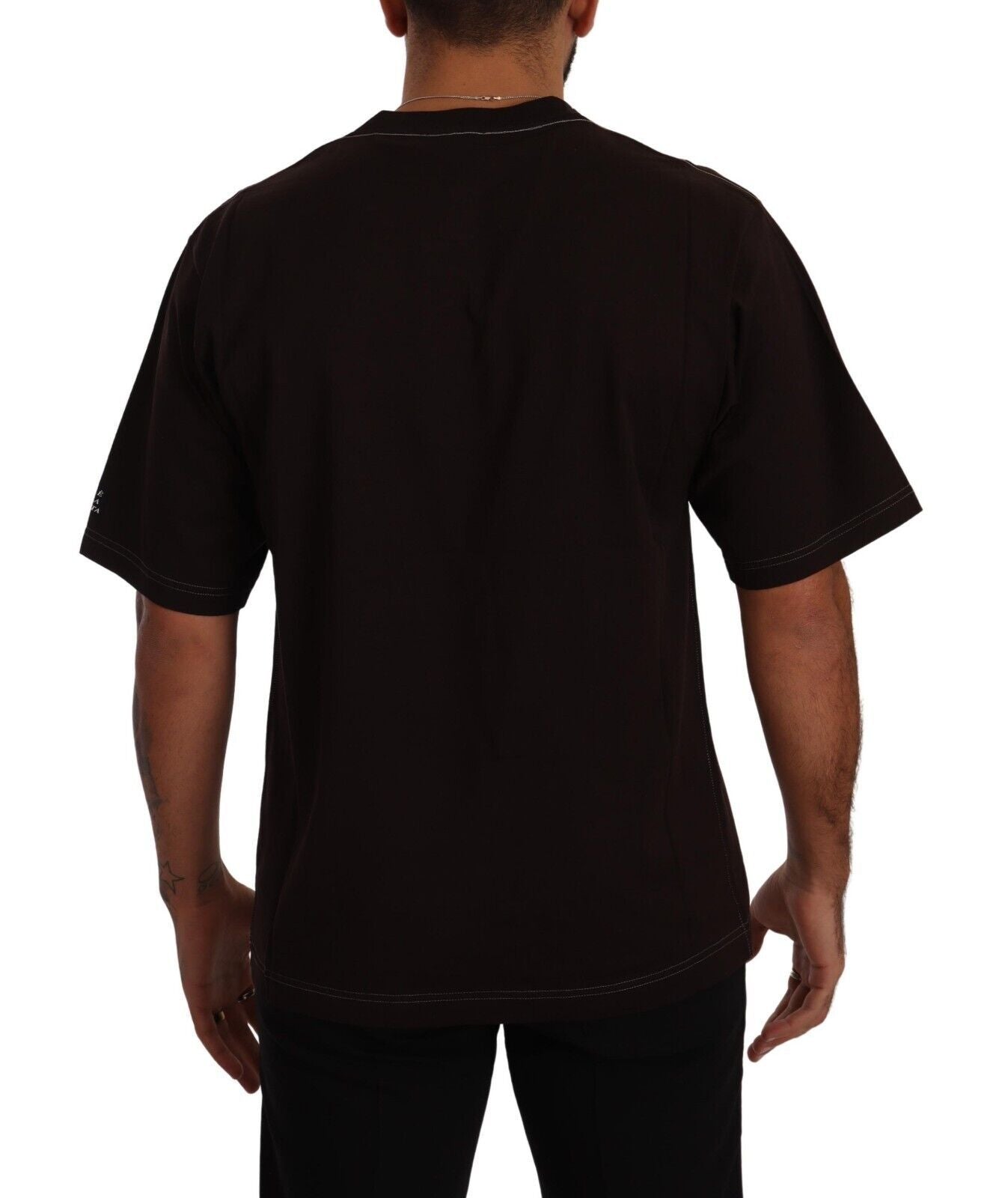 Dolce & Gabbana Bordeaux Cotton L-Amore Print Crewneck T-shirt | Regal Royce