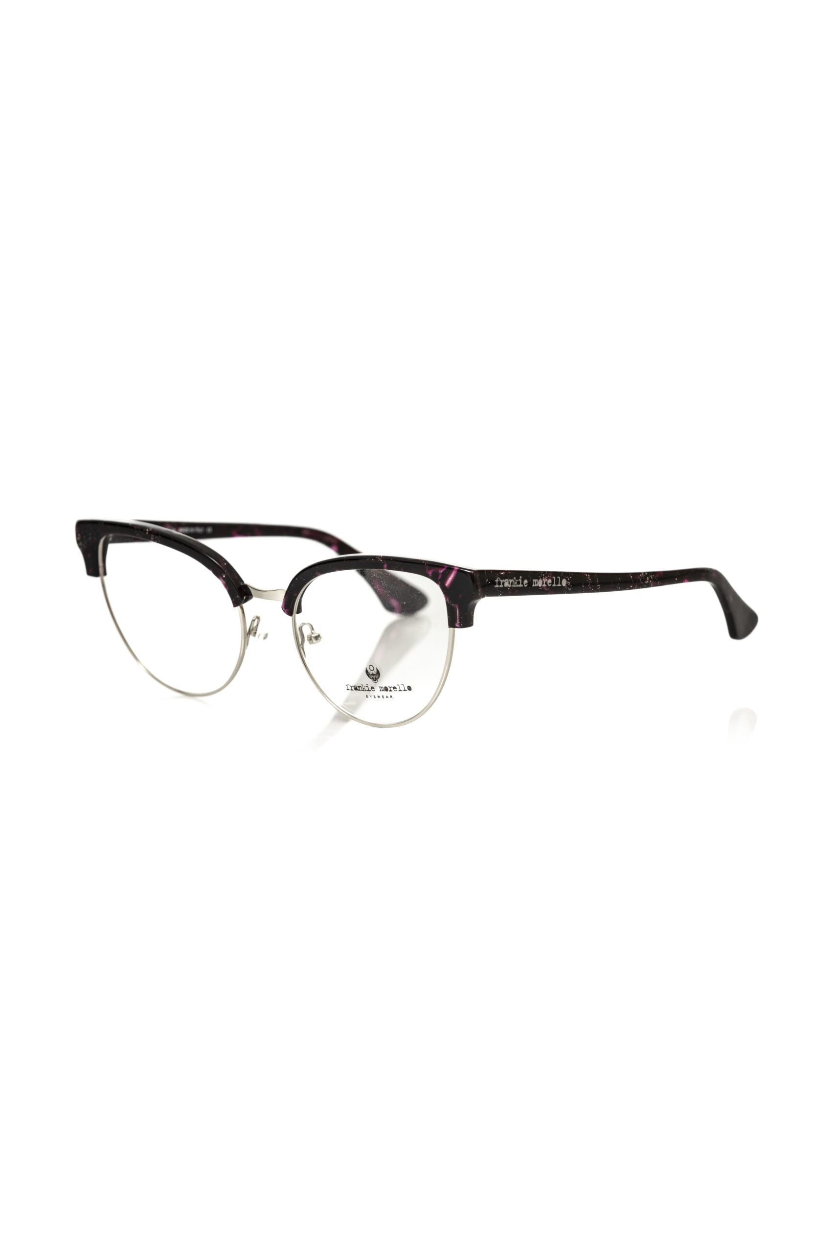 Frankie Morello Burgundy Metallic Fibre Glasses Frame