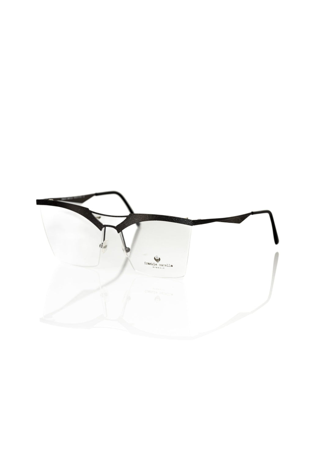 Frankie Morello Black Metallic Fibre Glasses Frame