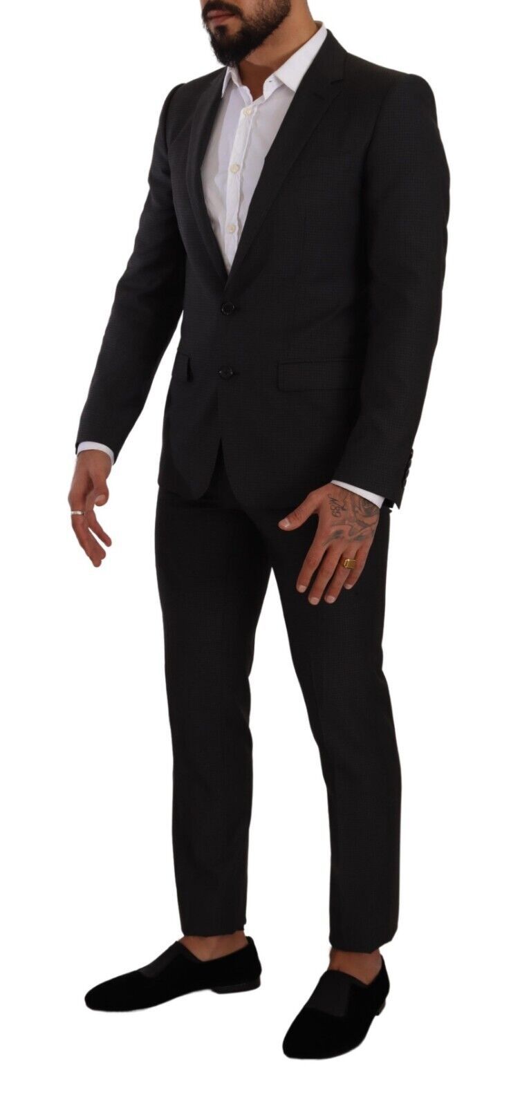 Dolce & Gabbana Black MARTINI Single Breasted 2 Piece Suit | Regal Royce