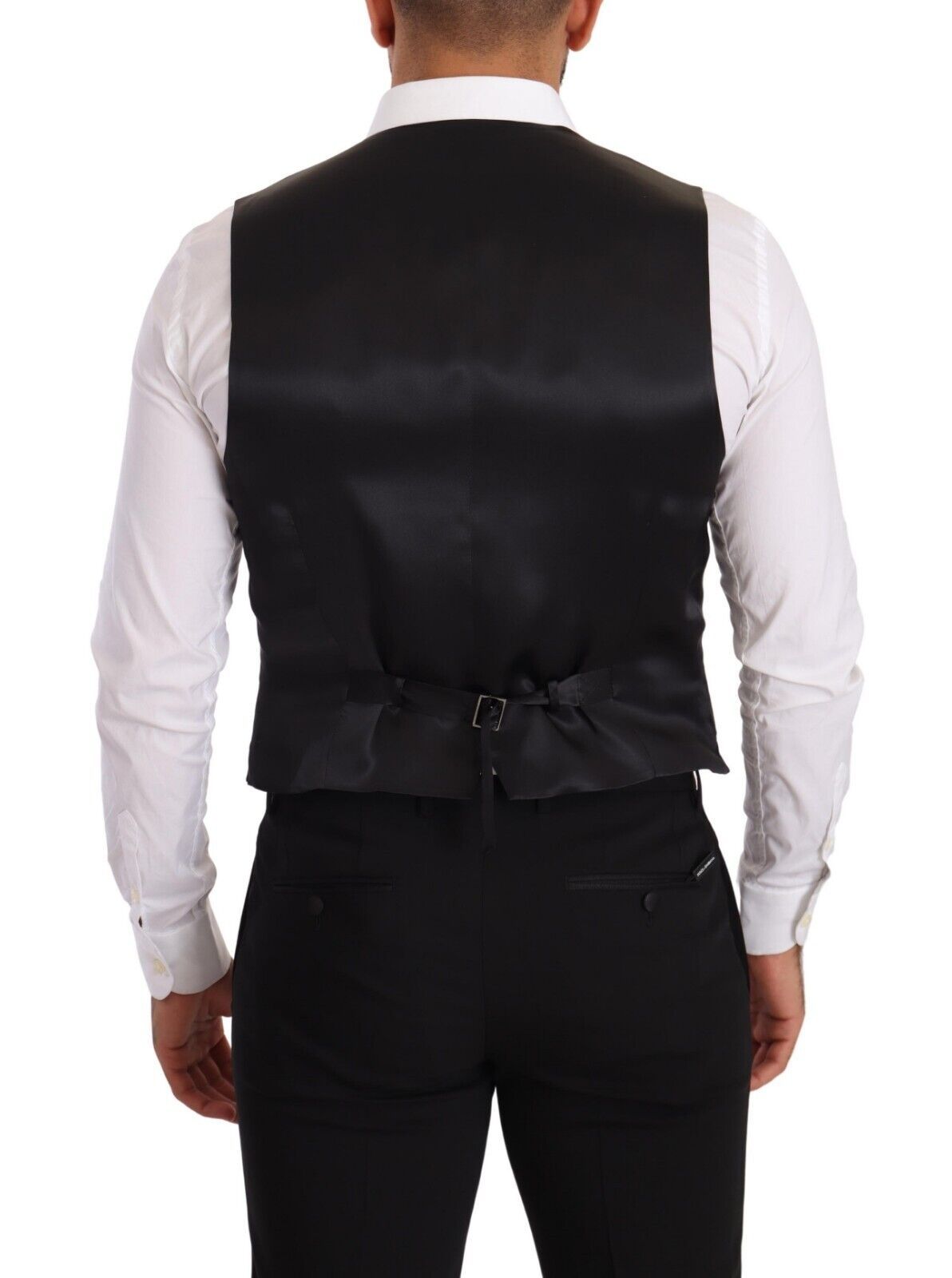 Dolce & Gabbana Gray Silk Slim Fit Waistcoat Formal Vest | Regal Royce