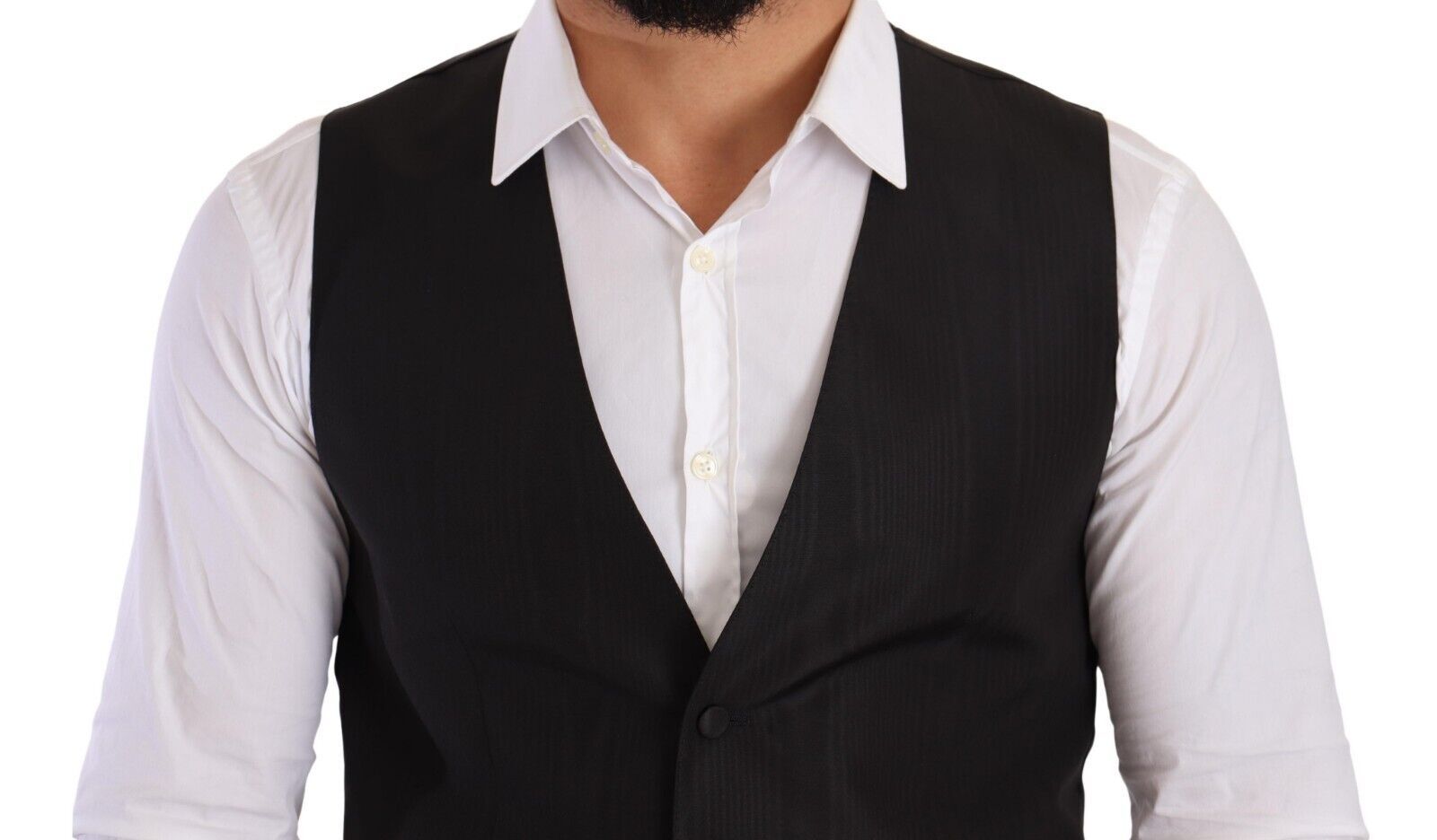 Dolce & Gabbana Gray Silk Slim Fit Waistcoat Formal Vest | Regal Royce