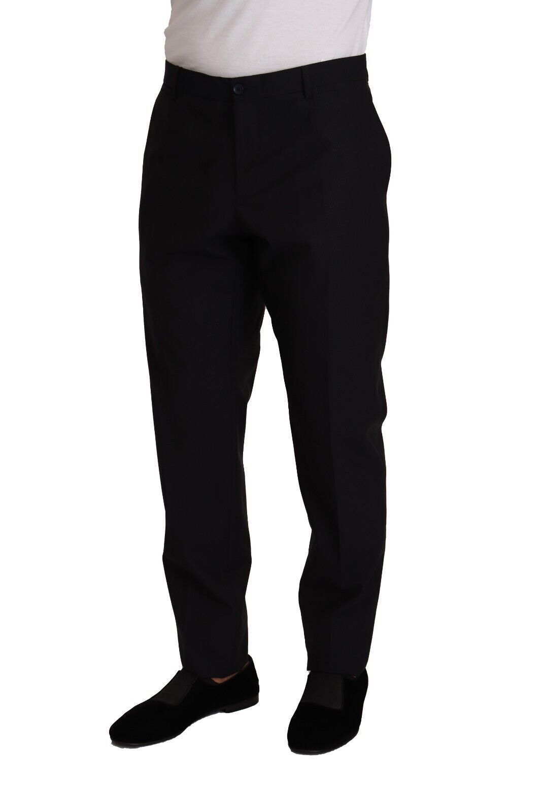 Dolce & Gabbana Blue Wool Silk Formal Trouser Dress Pants | Regal Royce