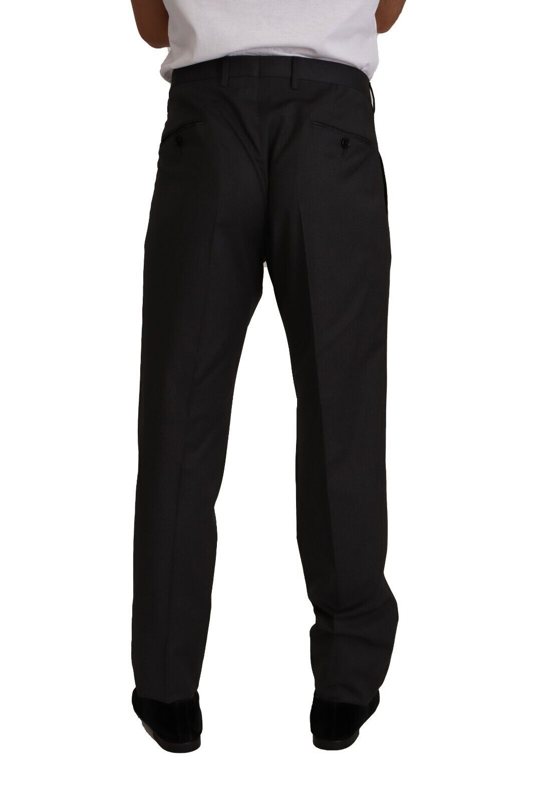 Dolce & Gabbana Gray Wool Formal Tuxedo Trouser Dress Pants | Regal Royce