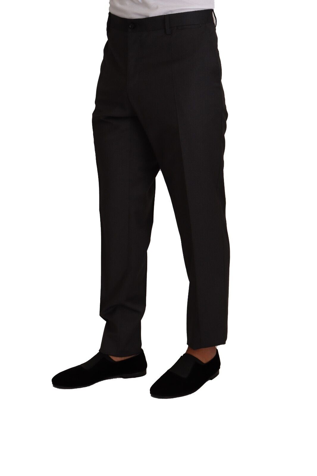 Dolce & Gabbana Gray Wool Formal Tuxedo Trouser Dress Pants | Regal Royce