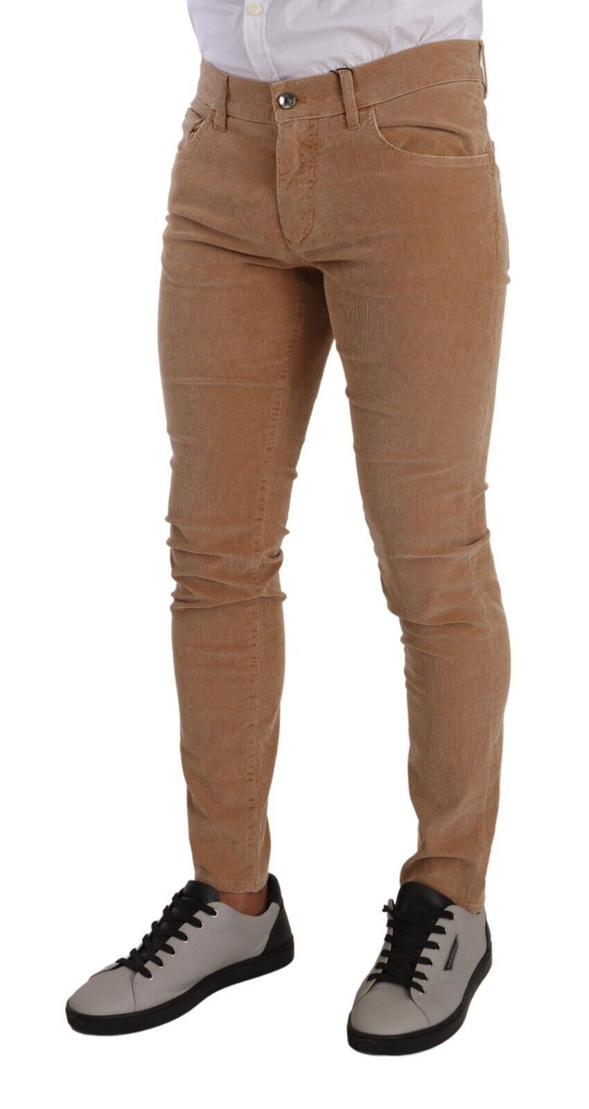 Dolce & Gabbana Brown Corduroy Cotton Skinny Slim Fit Jeans | Regal Royce