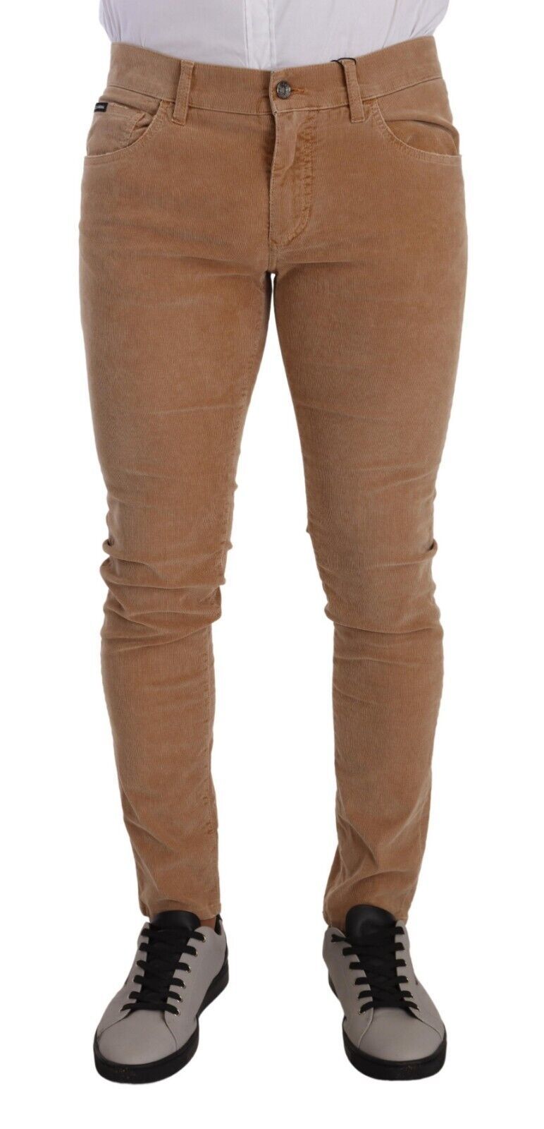 Dolce & Gabbana Brown Corduroy Cotton Skinny Slim Fit Jeans | Regal Royce