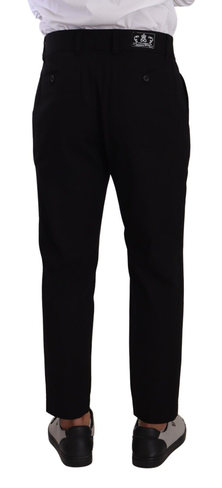 Dolce & Gabbana Black Cotton Stretch Chinos Trouser Jeans | Regal Royce