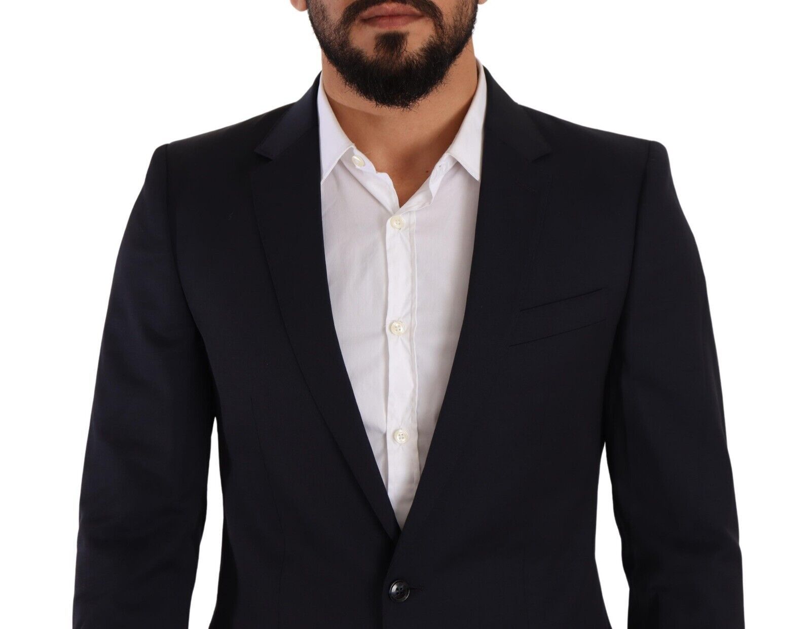 Dolce & Gabbana Dark Blue Single Breasted Coat MARTINI Blazer | Regal Royce