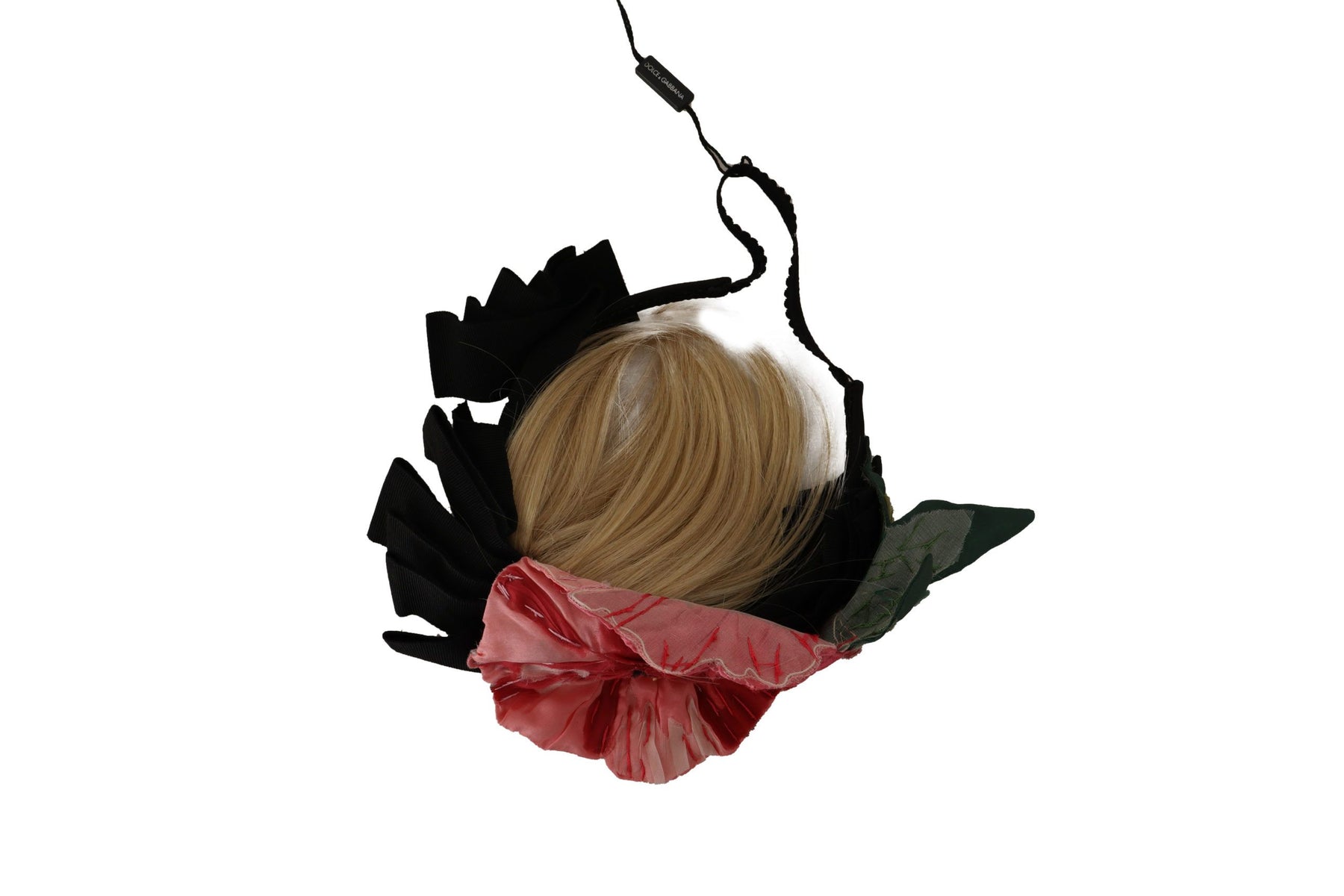 Dolce & Gabbana Black Silk White Hair Parrucchiera Diadem Headband | Regal Royce