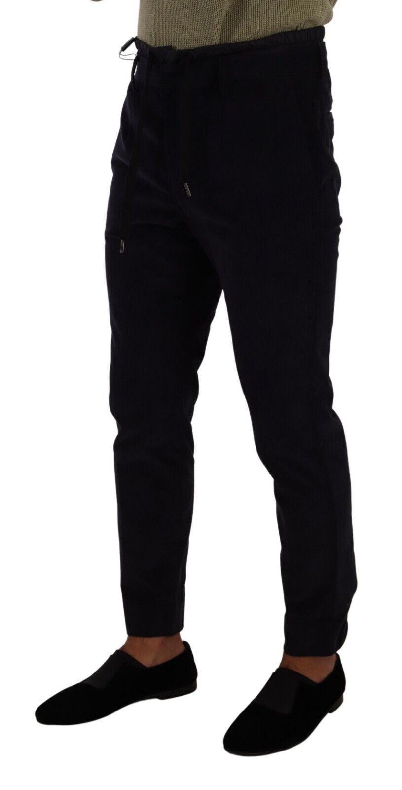 Dolce & Gabbana Blue Cotton Skinny Corduroy Trouser Pants | Regal Royce
