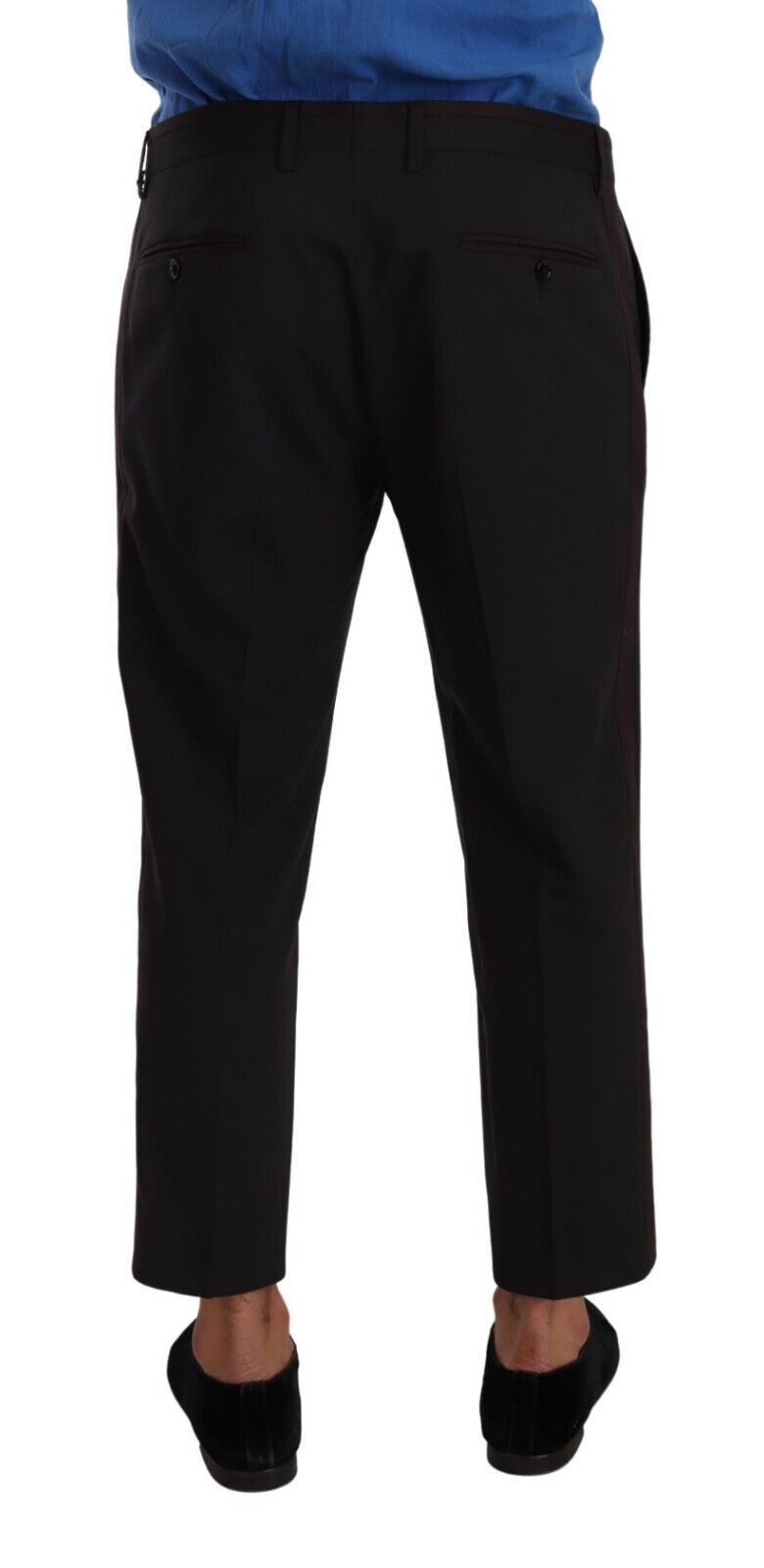 Dolce & Gabbana Gray Bordeaux Wool Trouser Dress Pants | Regal Royce