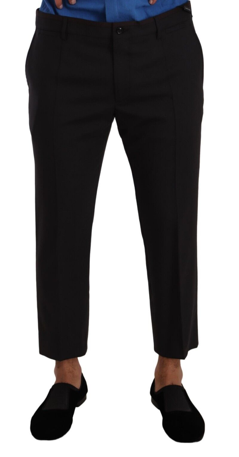 Dolce & Gabbana Gray Bordeaux Wool Trouser Dress Pants | Regal Royce