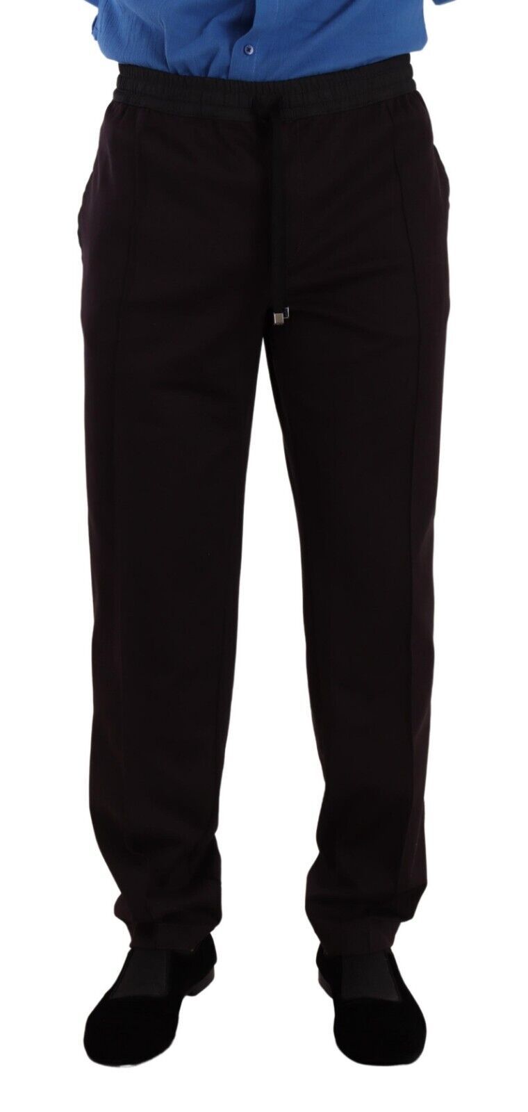 Dolce & Gabbana Bordeaux Cotton Mens Skinny Trouser Pants | Regal Royce