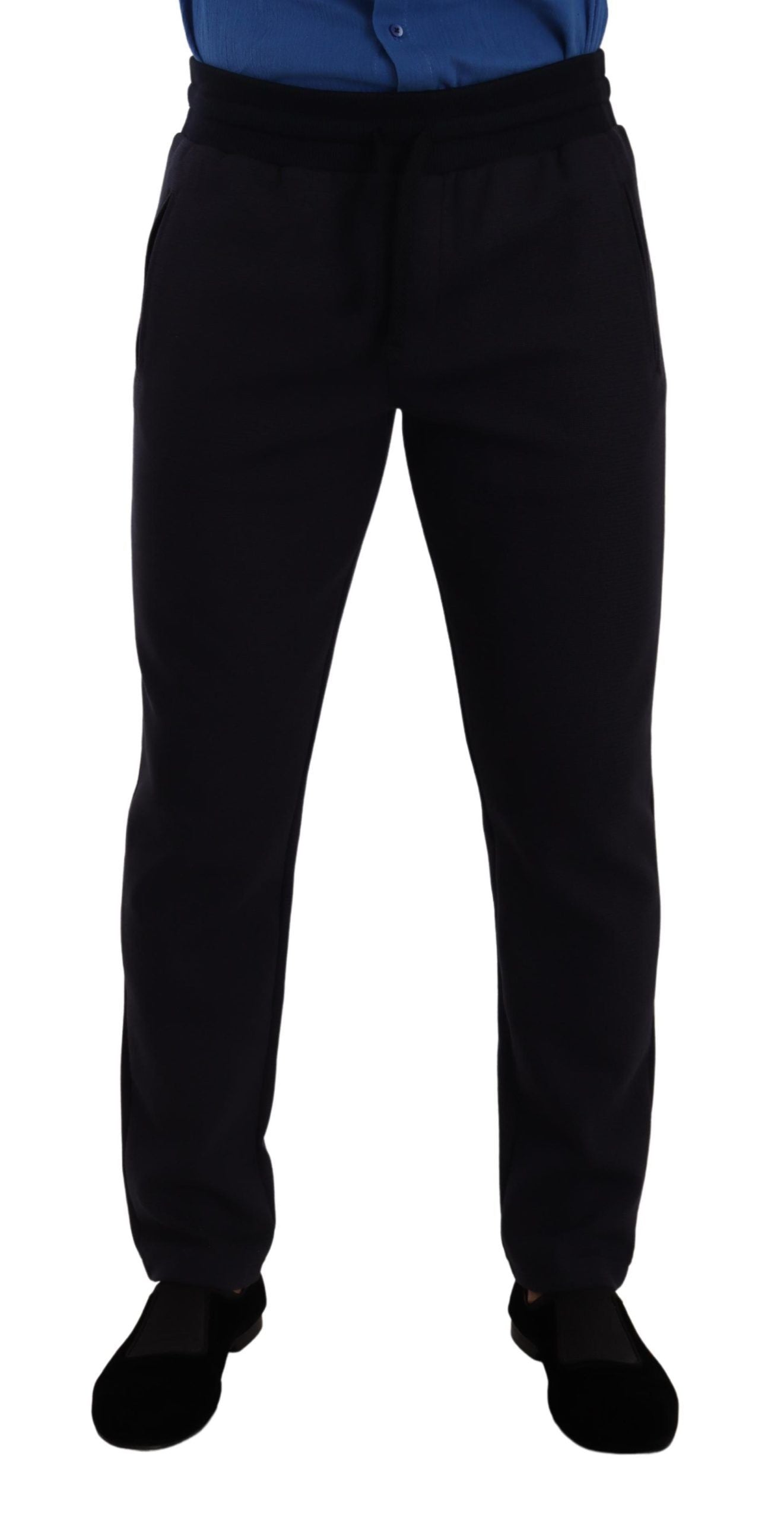 Dolce & Gabbana Blue Cotton Stretch Jogging Trouser Pants | Regal Royce