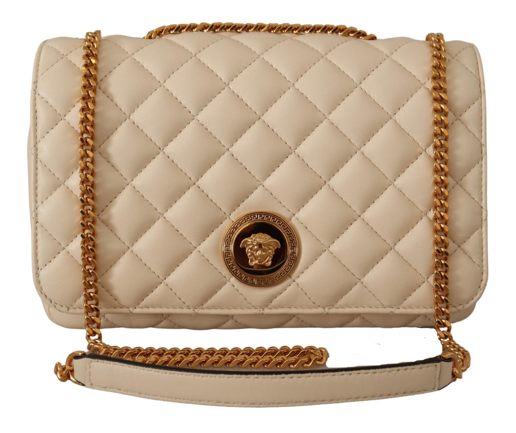 Versace White Nappa Leather Medusa Shoulder Bag | Regal Royce