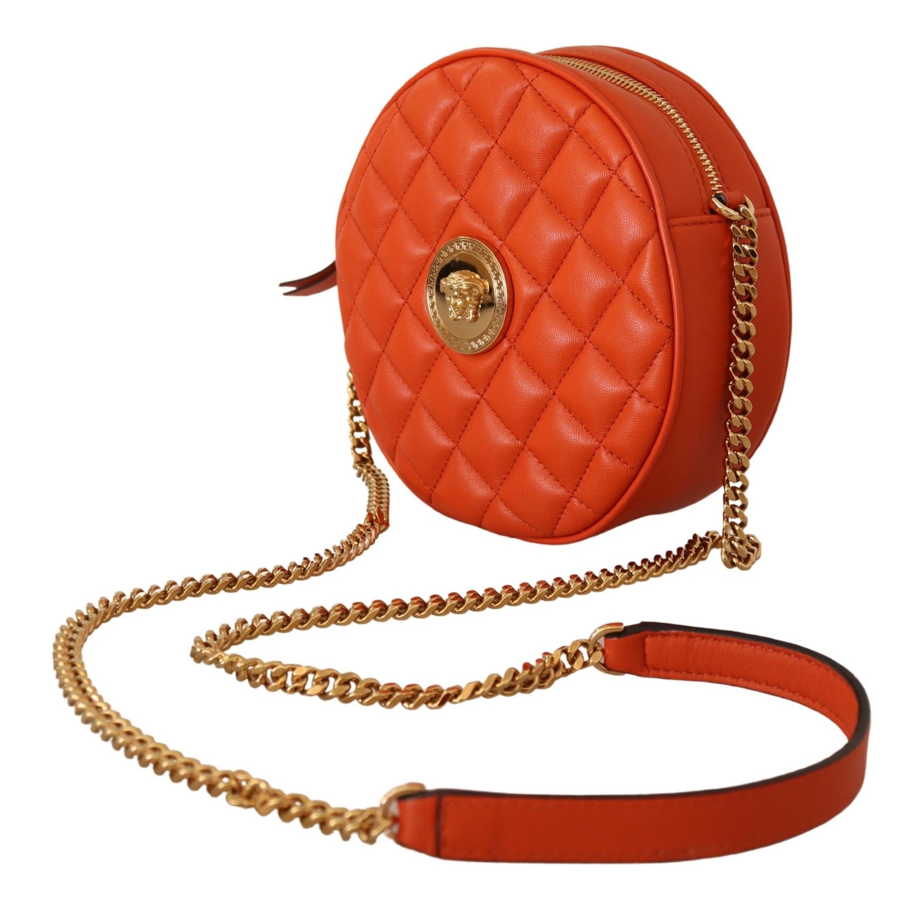 Versace Red Nappa Leather Medusa Round Crossbody Bag | Regal Royce
