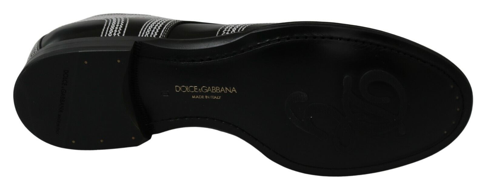 Dolce & Gabbana Black Leather Derby Formal White Lace Shoes | Regal Royce