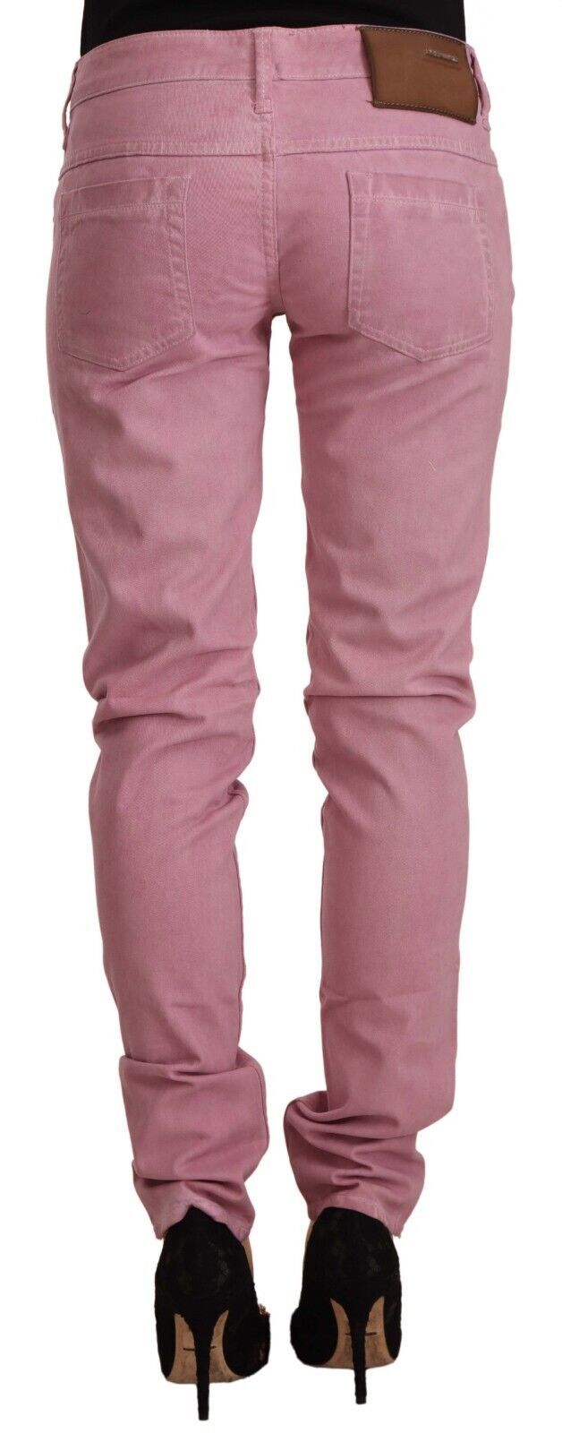 Acht Pink Cotton Slim Fit Women Denim Skinny Jeans | Regal Royce
