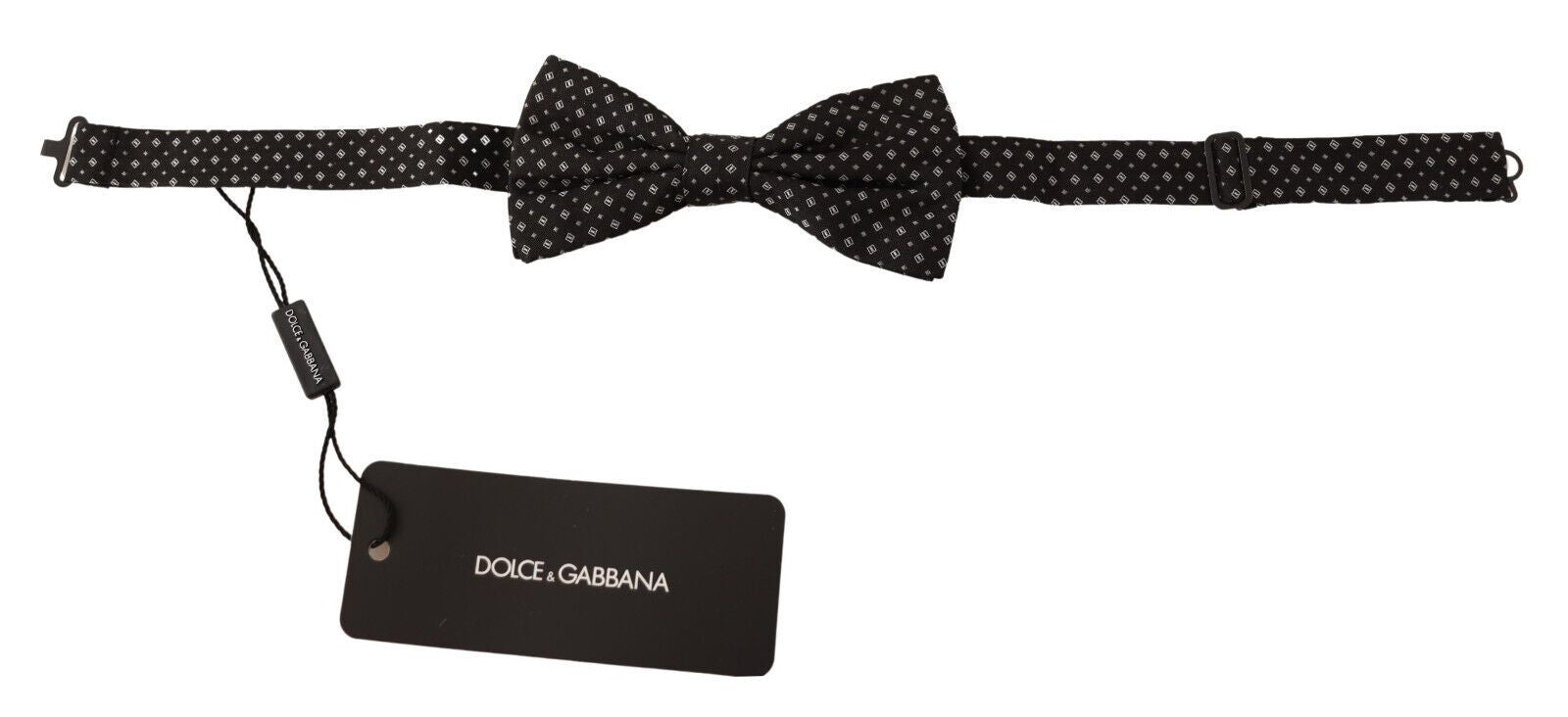 Dolce & Gabbana Black 100% Silk Adjustable Neck Papillon Tie | Regal Royce