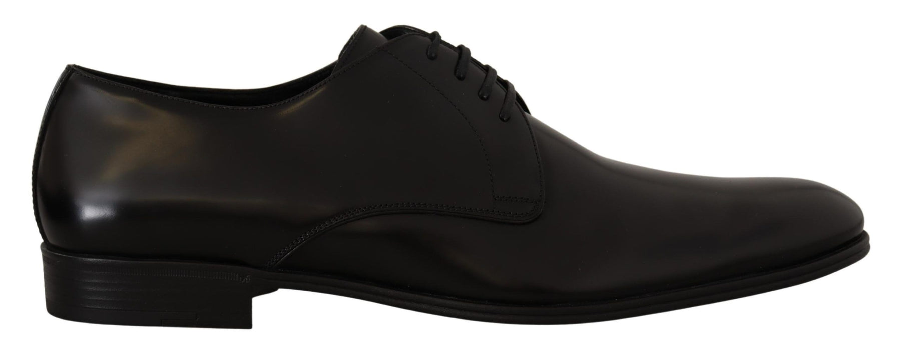 Dolce & Gabbana Black Leather Lace Up Formal Derby Shoes | Regal Royce